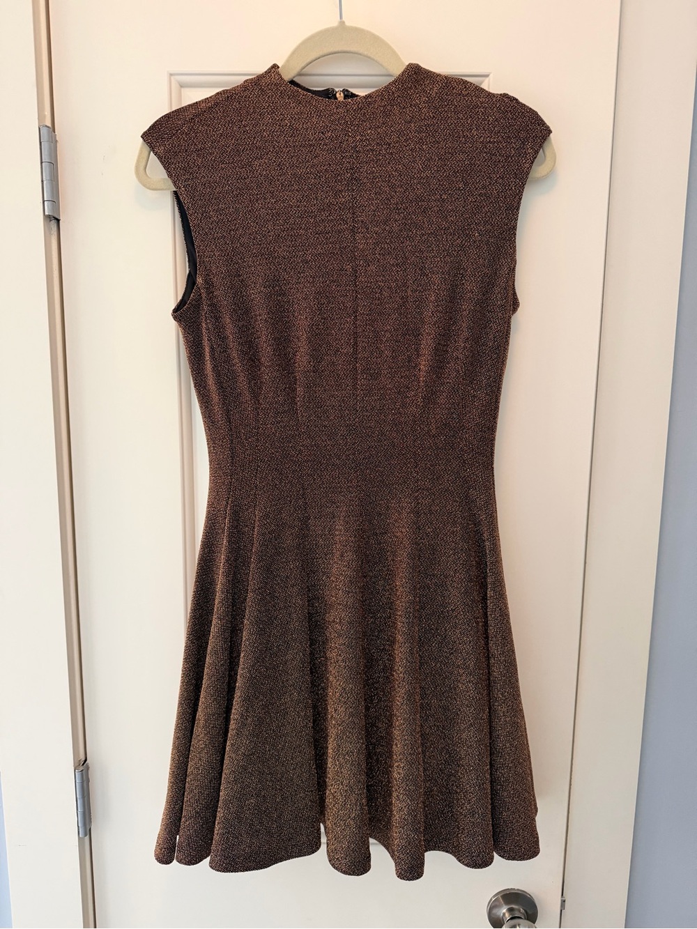 Antonio Melani Sleeveless Metallic Fit-and-Flare Dress